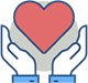 heart in hands icon