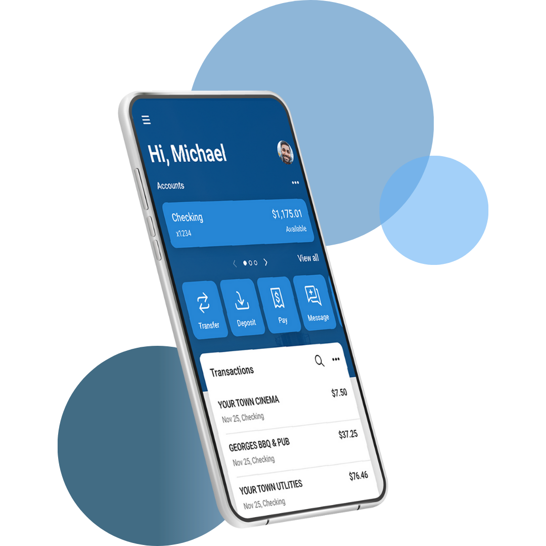 Cell phone with Cape Cod 5 business online banking