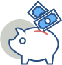 Piggy bank icon