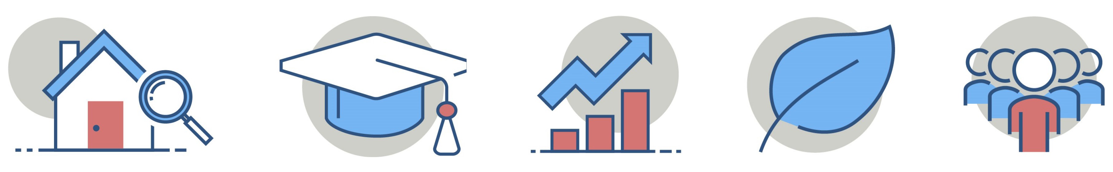 5 areas of focus icon