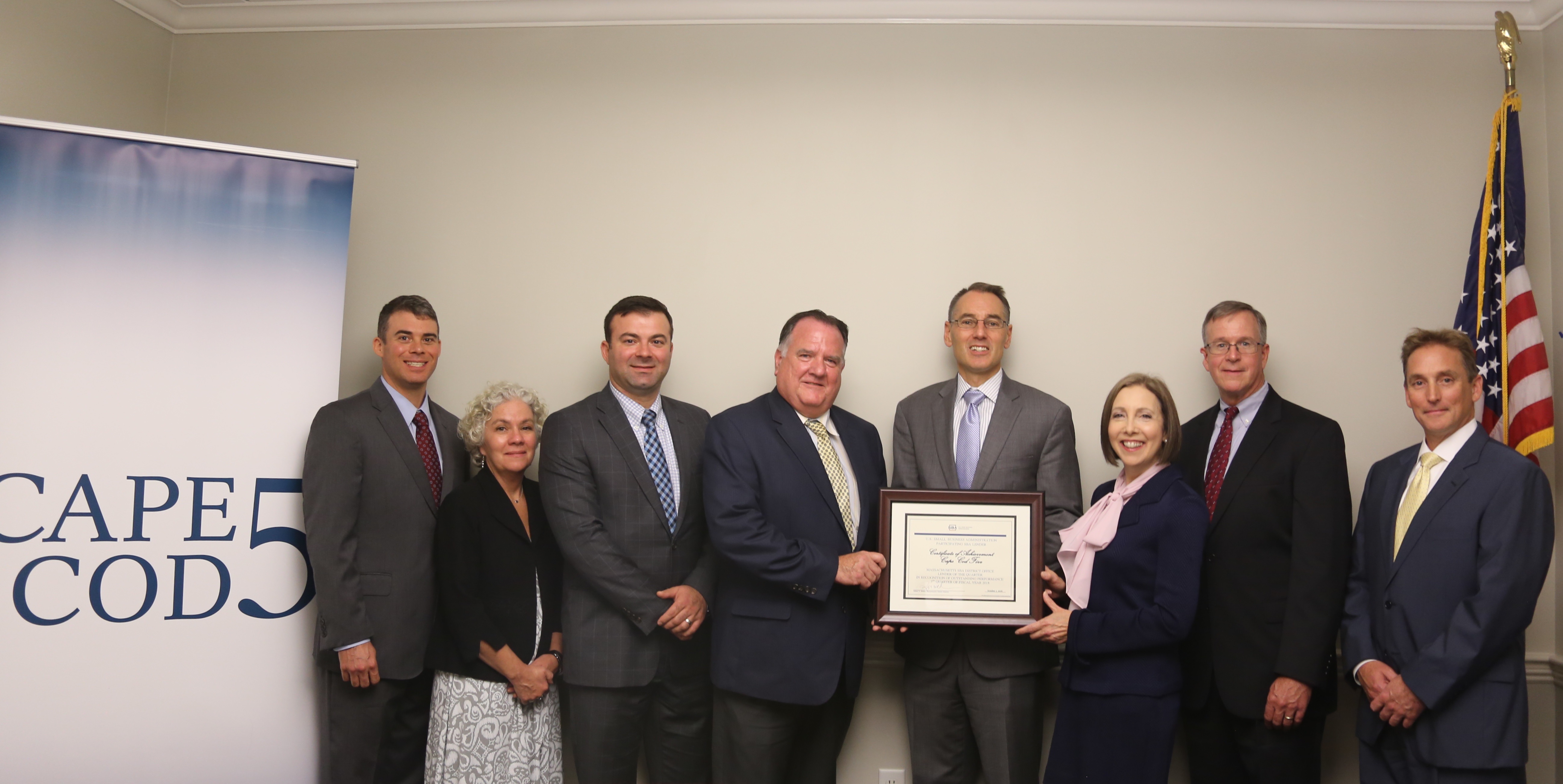 Image of leaders from Cape Cod 5 bank and the U.S. Small Business administration officials