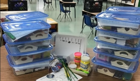 Multi Sensory toolbox with a variety of supplies