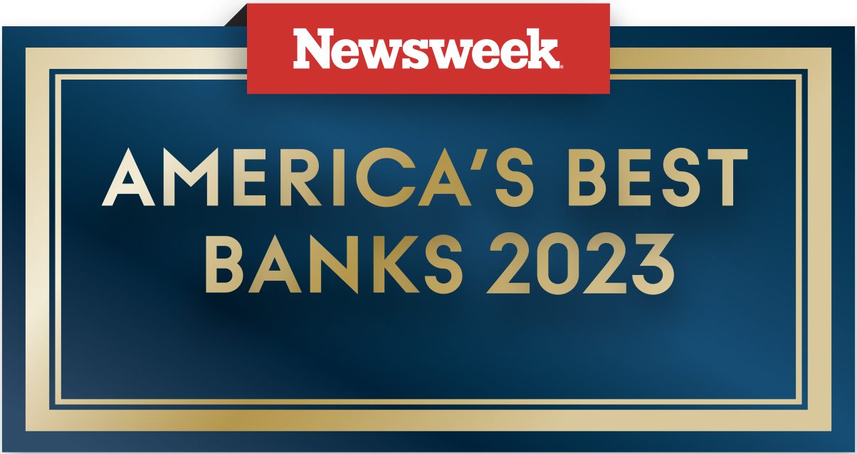 Newsweek Best Banks 2023 badge
