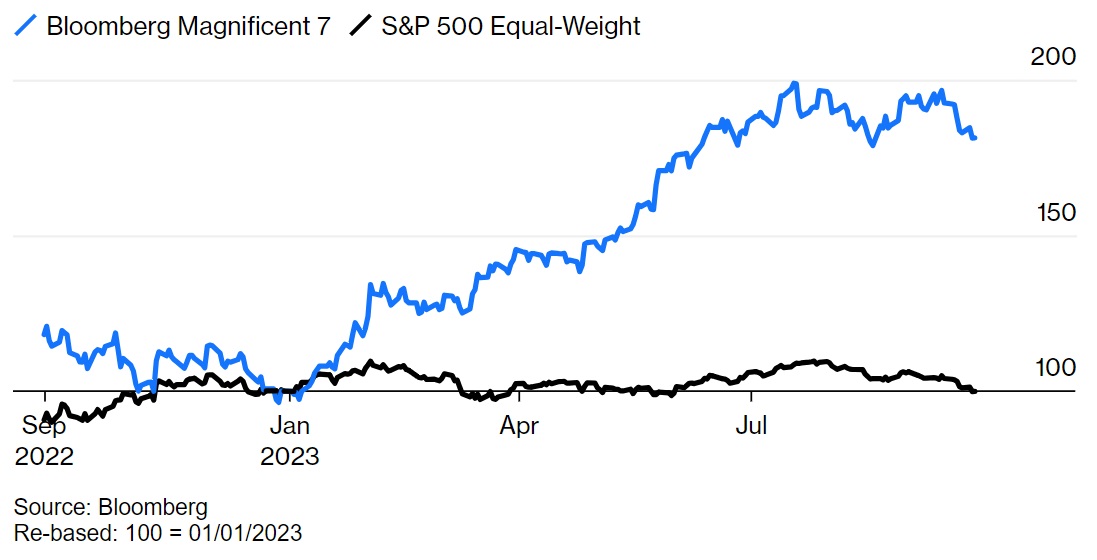 Outperformance of the Magnificent Seven