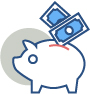 Piggy bank icon