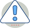 Alert icon with exclamation point inside triangle