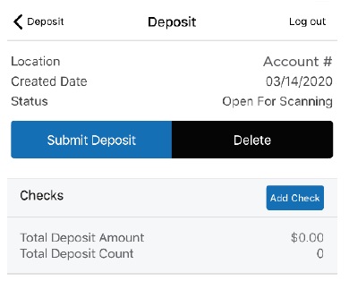 mRDC app adding checks screenshot