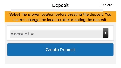 Making a deposit to mRDC mobile app example