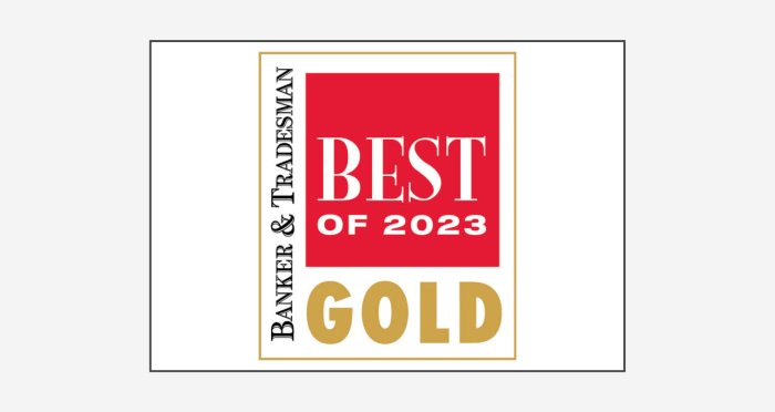 Banker and Tradesman Best of 2023 Gold badge