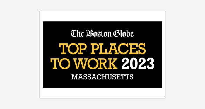 Boston Globe Top Places To Work 2023 badge