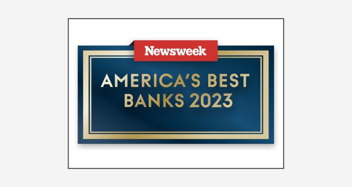 Newsweek America's Best Banks 2023 badge