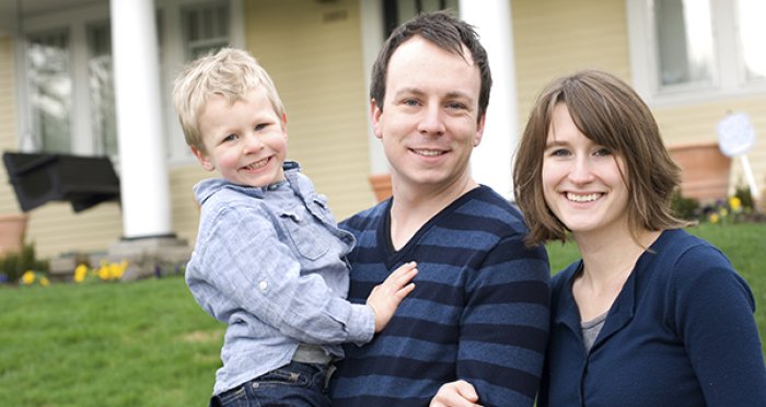 Young family of new homeowners