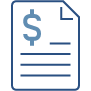 paperwork with dollar icon