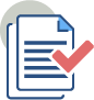 paperwork with check mark icon