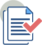 Documents with check mark icon