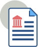 document with bank symbol icon