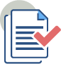 Paperwork with check mark icon